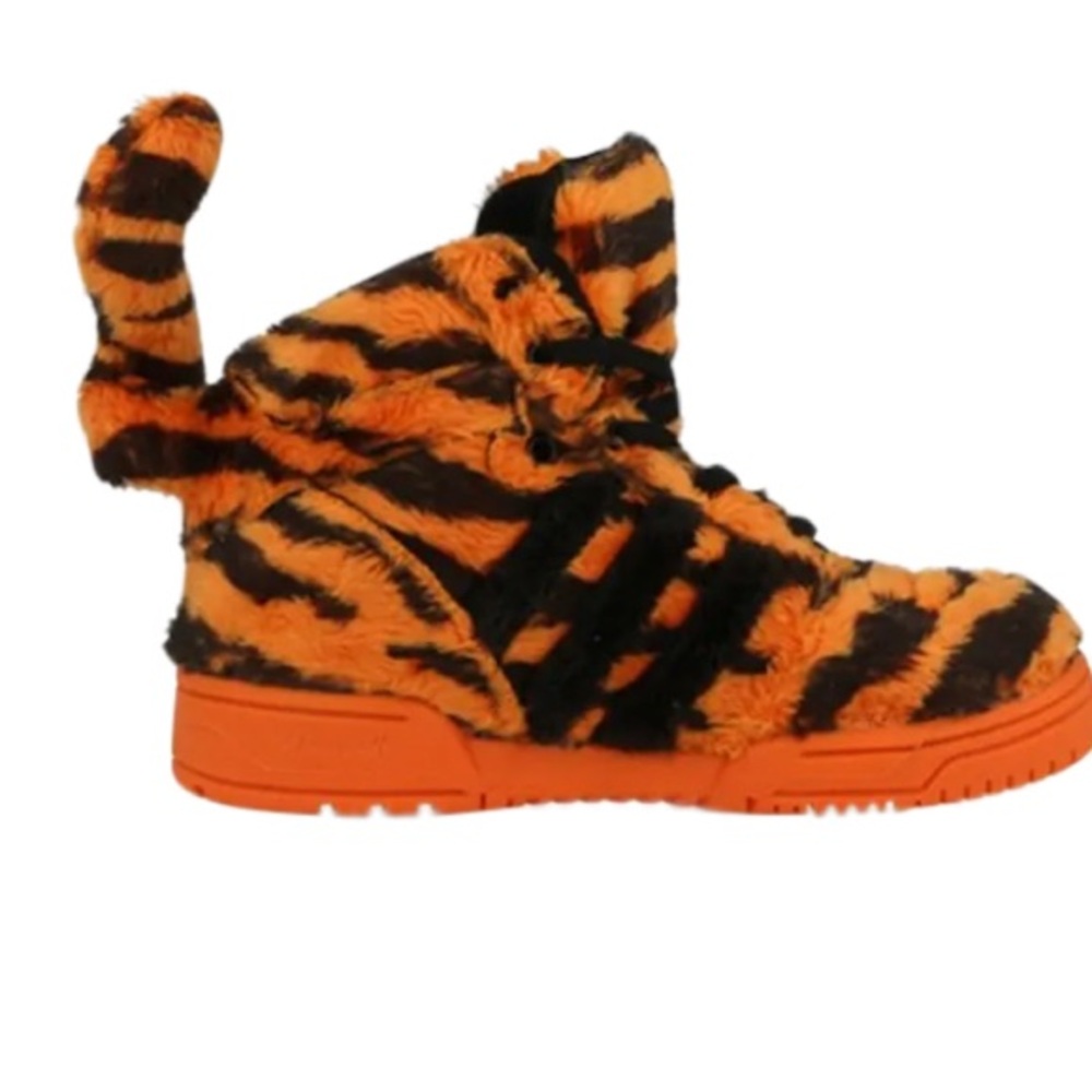 RARE Authentic ADIDAS Jeremy Scott Collaboration Tiger Stripe High-Top Sneakers